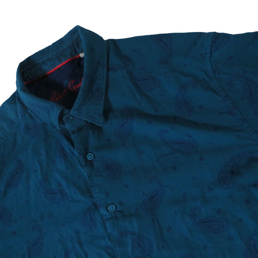 Robert Graham Geometric Pattern Button Up Long Sleeve Shirt Men's Large